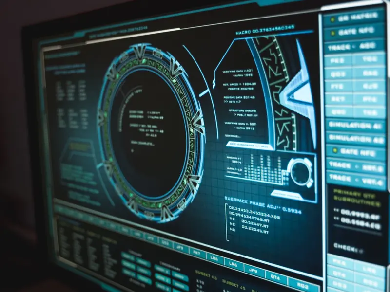 Pantalla con un panel de seguridad digital
